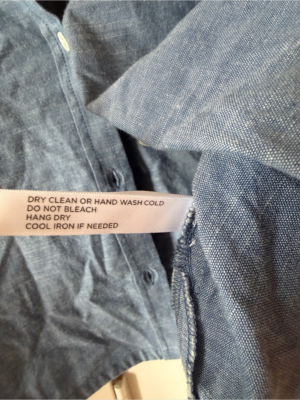 New Tuckernuck Chambray Denim Embellished Cropped Jasper Button Down size small - Picture 10 of 13